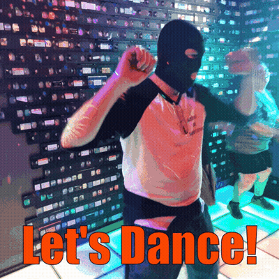 Man In Ski Mask Dancing Let's Dance GIF