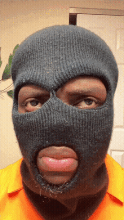 Man In Ski Mask Looking Surprised GIF