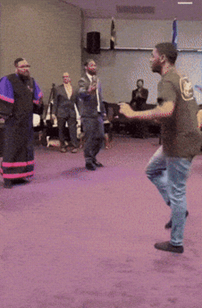 Man In Skull T-Shirt Dancing GIF
