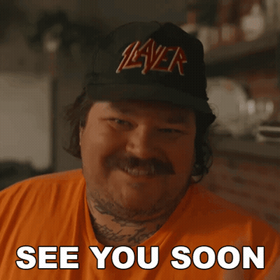 Man In Slayer Hat Saying See You Soon GIF