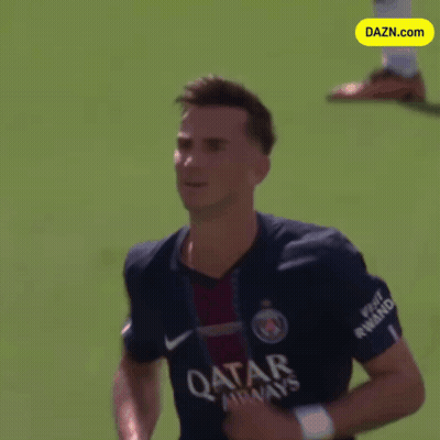 Man In Soccer Uniform With Dazn.com Ad GIF