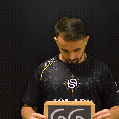 Man In Solar Shirt Holding Sign GIF