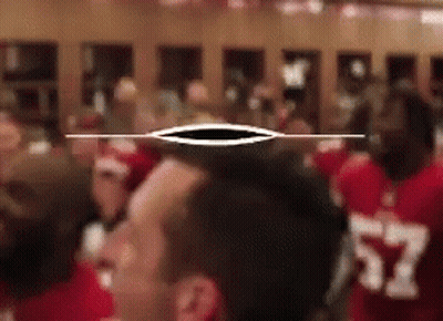 Man In Sombrero And 49Ers Jersey Dancing In Crowd GIF