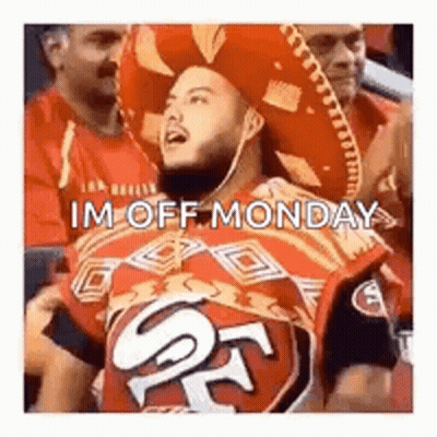 Man In Sombrero And 49Ers Jersey Dancing In Crowd GIF