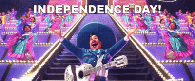 Man In Sombrero Playing Guitar Independence Day GIF