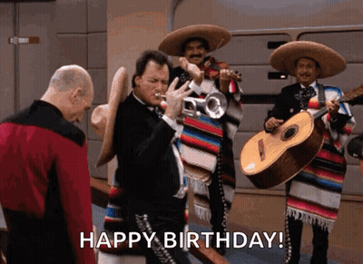 Man In Sombrero Playing Trumpet Happy Birthday GIF
