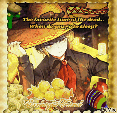 Man In Sombrero Saying Favorite Time Of The Dead GIF
