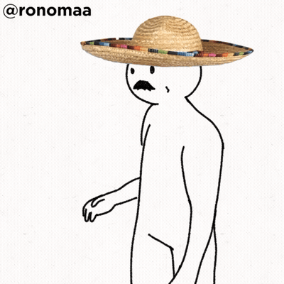 Man In Sombrero Shaking Hands With Man In Beanie GIF