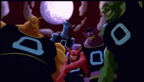 Man In Space Jam Jersey In Front Of Basketball Net GIF