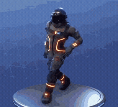 Man In Space Suit Dancing On Pedestal GIF