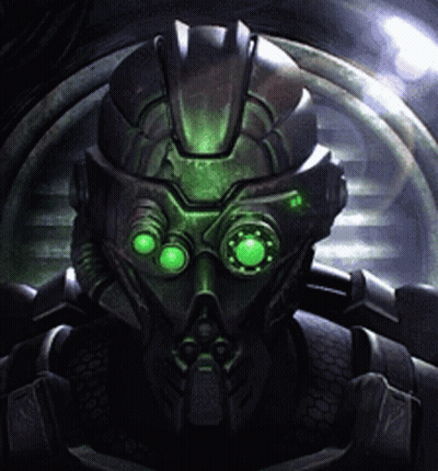 Man In Space Suit Looking At Camera GIF
