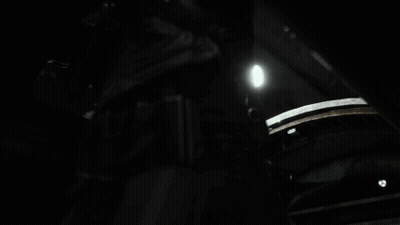 Man In Space Suit Looking Up GIF