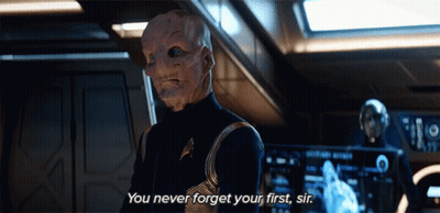 Man In Space Suit Says You Never Forget Your First Sir GIF