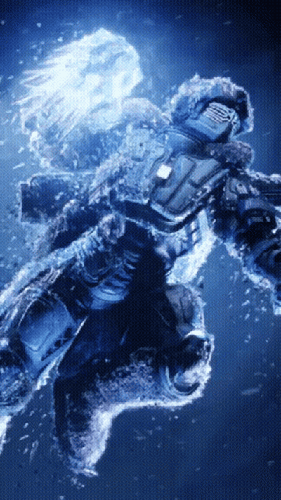 Man In Space Suit Surrounded By Water GIF