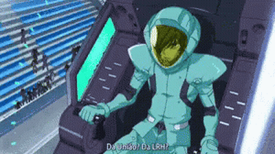 Man In Space Suit Talking In Cockpit GIF