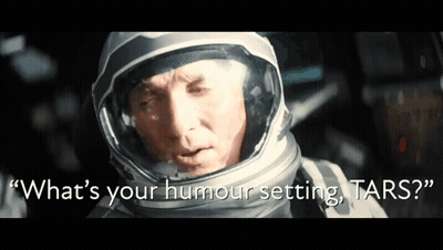 Man In Space Suit What's Your Humour Setting GIF