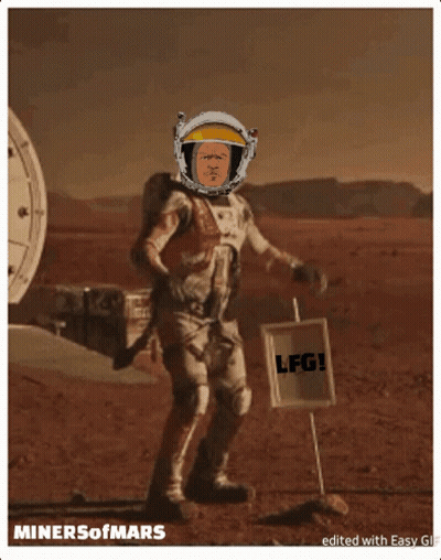Man In Space Suit With LFG Sign GIF