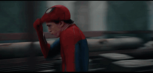Man In Spider-Man Costume Standing GIF