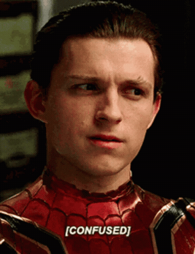 Man In Spiderman Costume Confused GIF