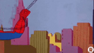 Man In Spiderman Costume With R GIF