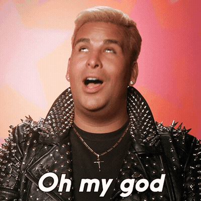 Man In Spiked Leather Jacket Saying Oh My God GIF