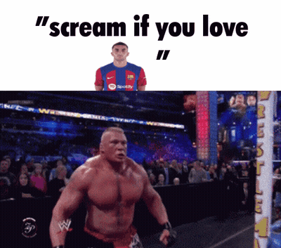 Man In Spotify Shirt Behind Wrestling Ring GIF