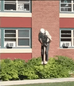 Man In Spring Jumping For Joy GIF