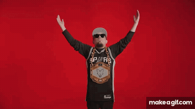 Man In Spurs Jersey And Sunglasses GIF