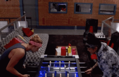 Man In Spurs Jersey Laughing On Court GIF