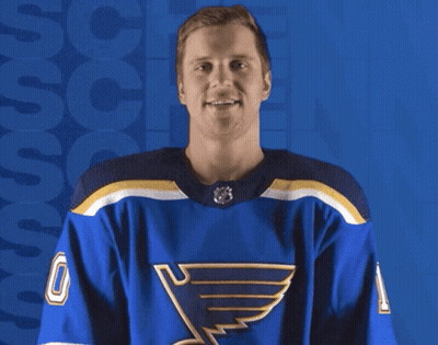 Man In St. Louis Blues Jersey Number 1 GIF