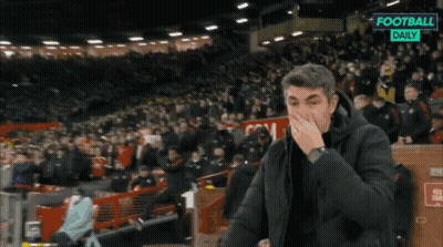 Man In Stadium With Football Daily Sign GIF