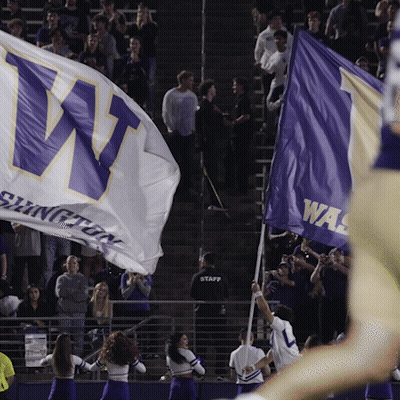 Man In Staff Uniform Holding Washington Flag GIF