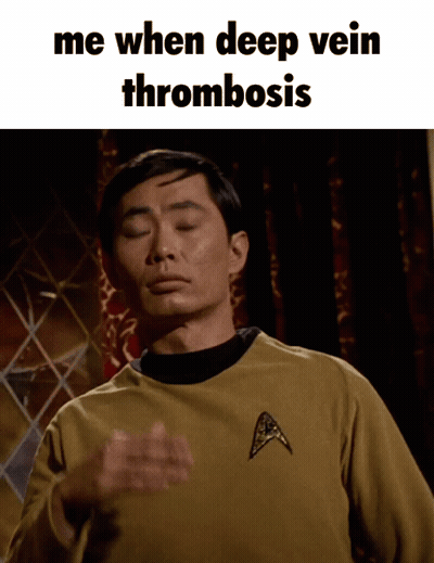 Man In Star Trek Shirt Saying Me When Deep Vein Thrombosis GIF