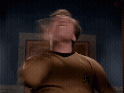 Man In Star Trek Uniform Dancing GIF