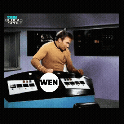 Man In Star Trek Uniform In Front Of Wen Sign GIF