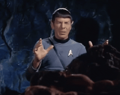 Man In Star Trek Uniform Making Face GIF
