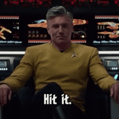 Man In Star Trek Uniform Saying Hit It GIF