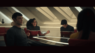 Man In Star Trek Uniform Wearing Futuristic Glasses GIF