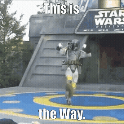 Man In Star Wars Costume Dancing GIF