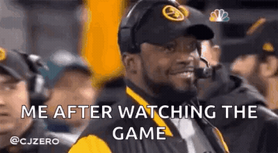 Man In Steelers Hat Covering Face With Hand GIF