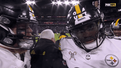Man In Steelers Helmet GIF