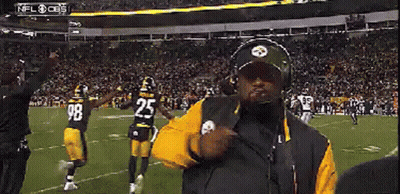 Man In Steelers Uniform On Football Field GIF
