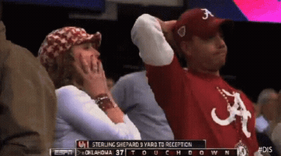 Man In Sterling Shepard 3 Yard To Reception Shirt Watching Game GIF