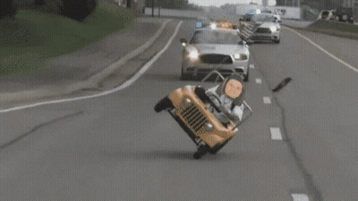 Man In Store Drunk Driving Goo Ball GIF