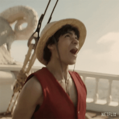 Man In Straw Hat And Red Vest On Boat Mouth Open GIF