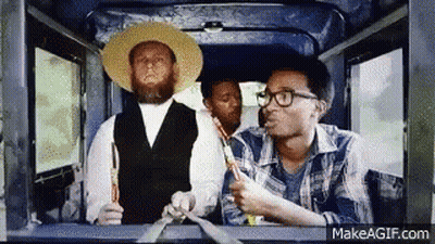Man In Straw Hat Talking In Car GIF