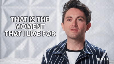 Man In Striped Jacket Says That Is The Moment That I Live For GIF