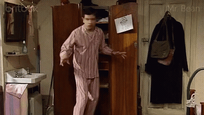 Man In Striped Pajamas By Mr Bean Closet GIF