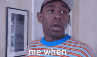 Man In Striped Shirt And Hat Saying Me When GIF