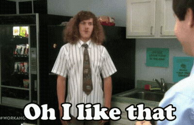 Man In Striped Shirt And Tie Saying Oh I Like That GIF